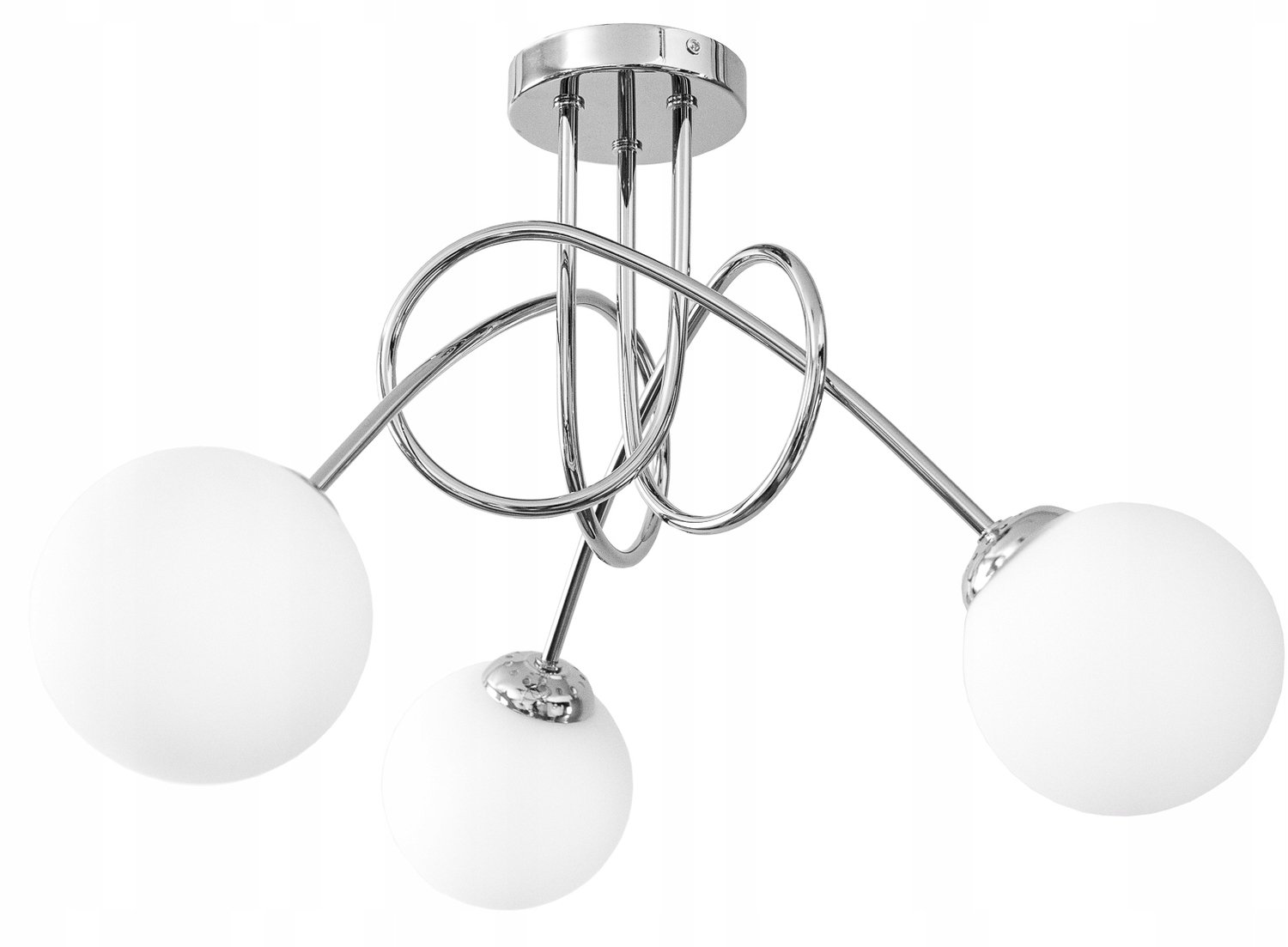 Merkloze Plafondlamp Chrom met Glazen Bollen - Stijlvolle Loft Verlichting