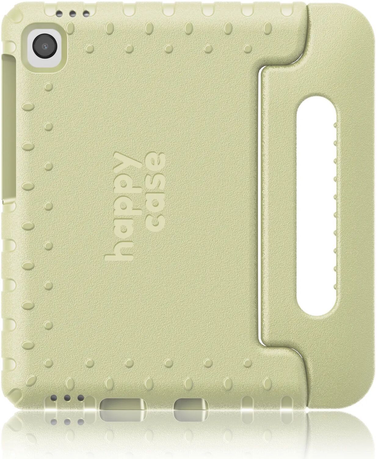 HappyCase Kinder Tablethoes Geschikt voor Samsung Galaxy Tab A11 Plus / A9 Plus | Kindvriendelijke Hoes | Beschemhoes | Kinderhoes | met Handvat en Standaard | Beige