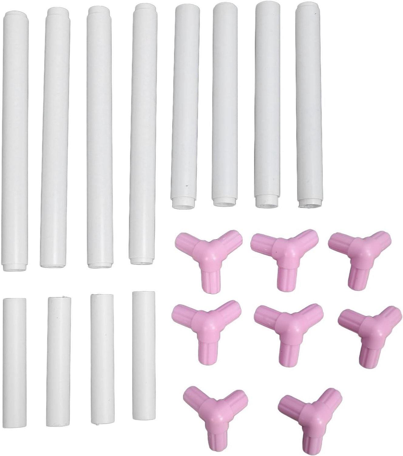 Dubbellaags borduurraam Lap Stand naairing voor thuisgebruik (Pink)