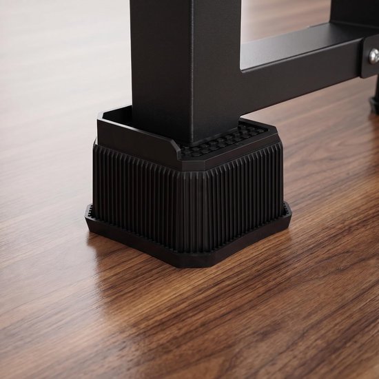 4 Stuks Delige Antislip Verstelbare Zwarte Treadmill Incline Riser Blokken Stabiele Voetverhogers voor Wandelen Hardlopen Simuleert Hellingtraining voor Intensievere Cardio — afbeelding 3
