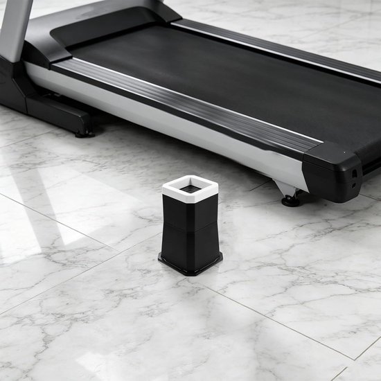 2 Stuks Delige Stapelbare Loopband Verhogers met Antislip Verstelbare Hoogte voor Stabilisatie Hellingstraining Zware Ondersteuning voor Fitnessapparaten Thuis Sportschool — afbeelding 4