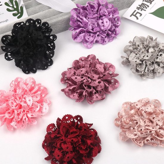 50 stuks kunstmatige bloemhoofden bruiloft woondecoratie accessoires 9 cm steelloze bloemhoofden esthetische faux bloemen decor ambachten, roze — afbeelding 2