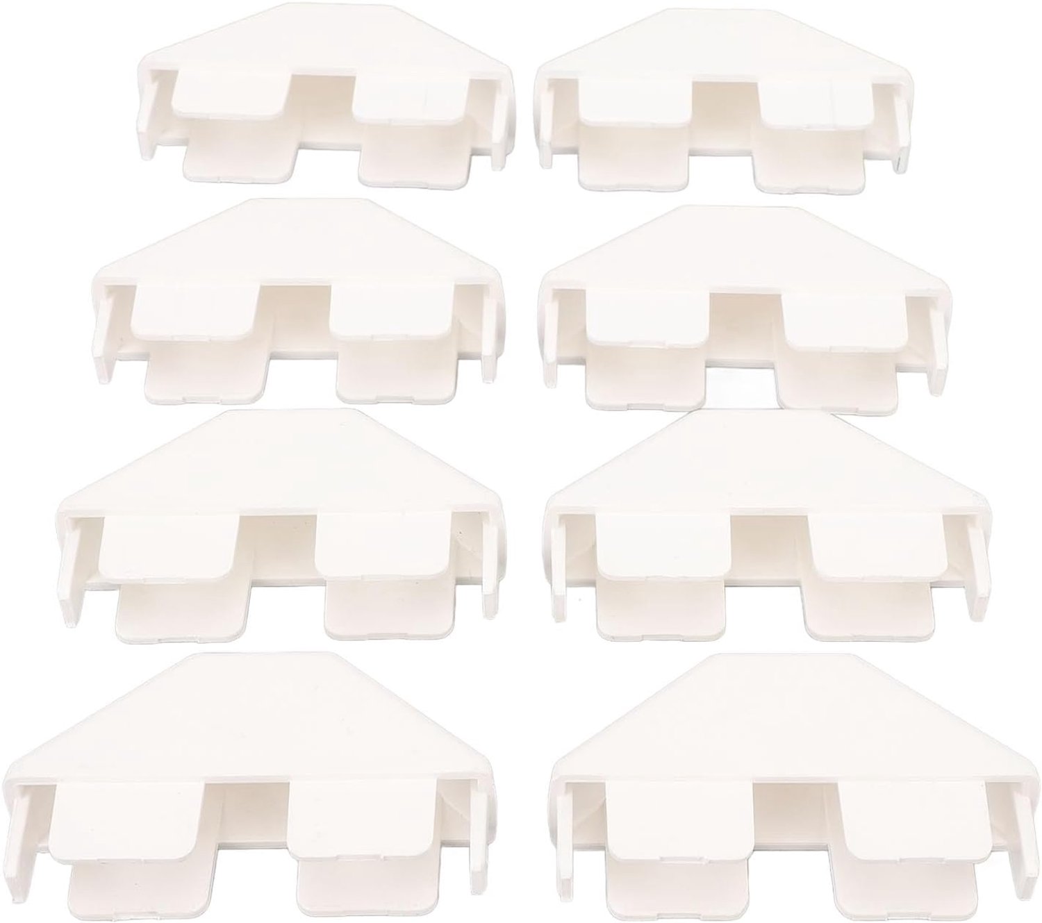 Witte Hekwerkdoppenset van 8 Elegante PVC-doppen voor Tuindecoratie in de Achtertuin en Winddichte Bescherming