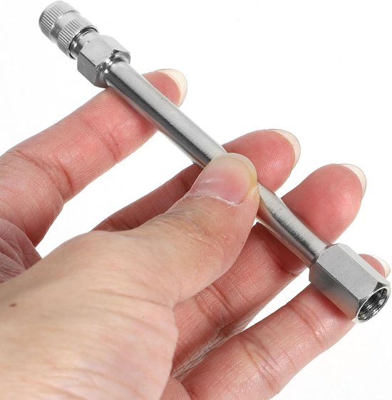 2 Stuks Metalen Autoband Ventiel Verlengers van Messing Lekvrije Verlengstukken voor Bandeninflatie Geschikt voor Auto Vrachtwagens Campers Motorfietsen — afbeelding 3