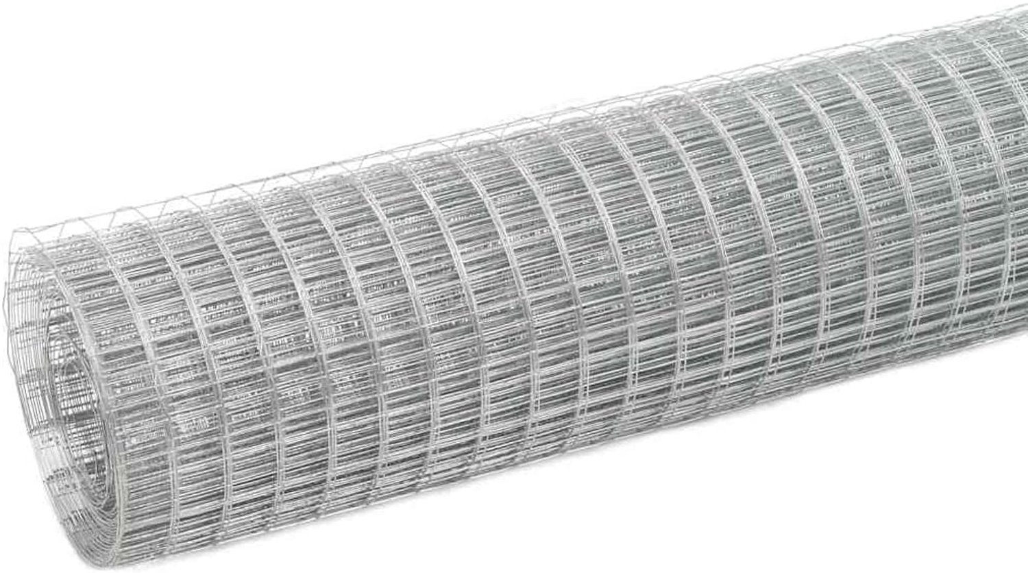 Gaasdraad, verzinkt staal, 10 x 0,5 m, zilver, draadgaas, omheining voor konijnenhokken, volières, planten- en boombescherming, water- en weerbestendig, flexibel buigbaar