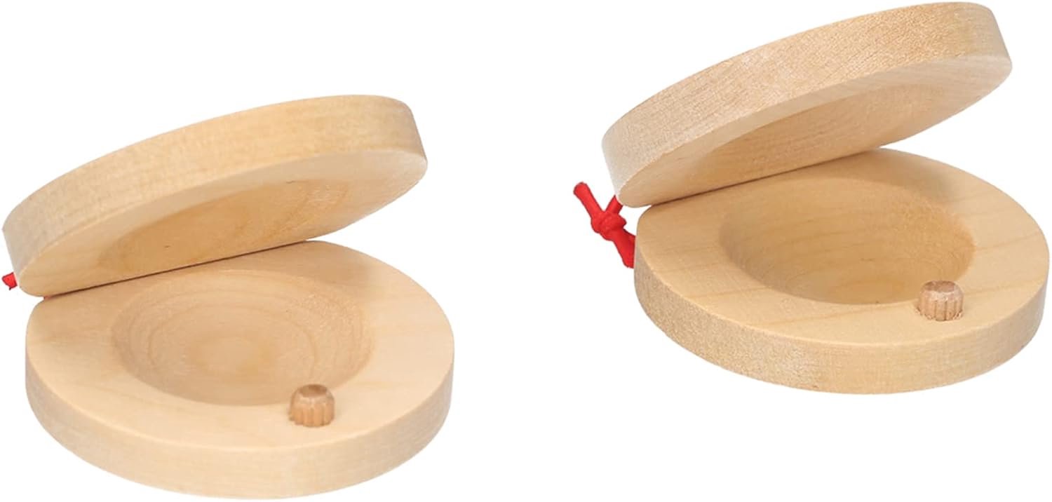 Castagnetten,Paar Castagnetten Houten Castagnetten Vingerkleppen Muziekinstrument,Vingerkleppen