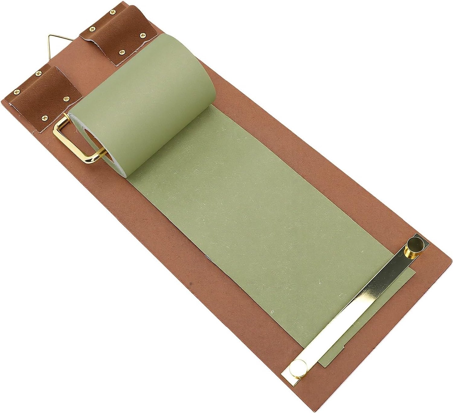 Houten Klembord met Rolpapier en Pen, voor Boodschappenlijstjes in