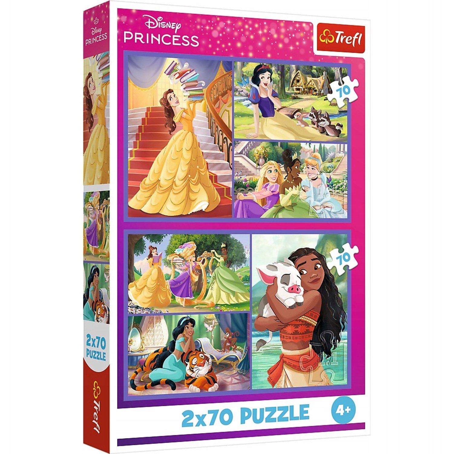 Merkloos Disney Prinsessen Puzzel 2x70 Stukjes - Magische Sprookjesdagen