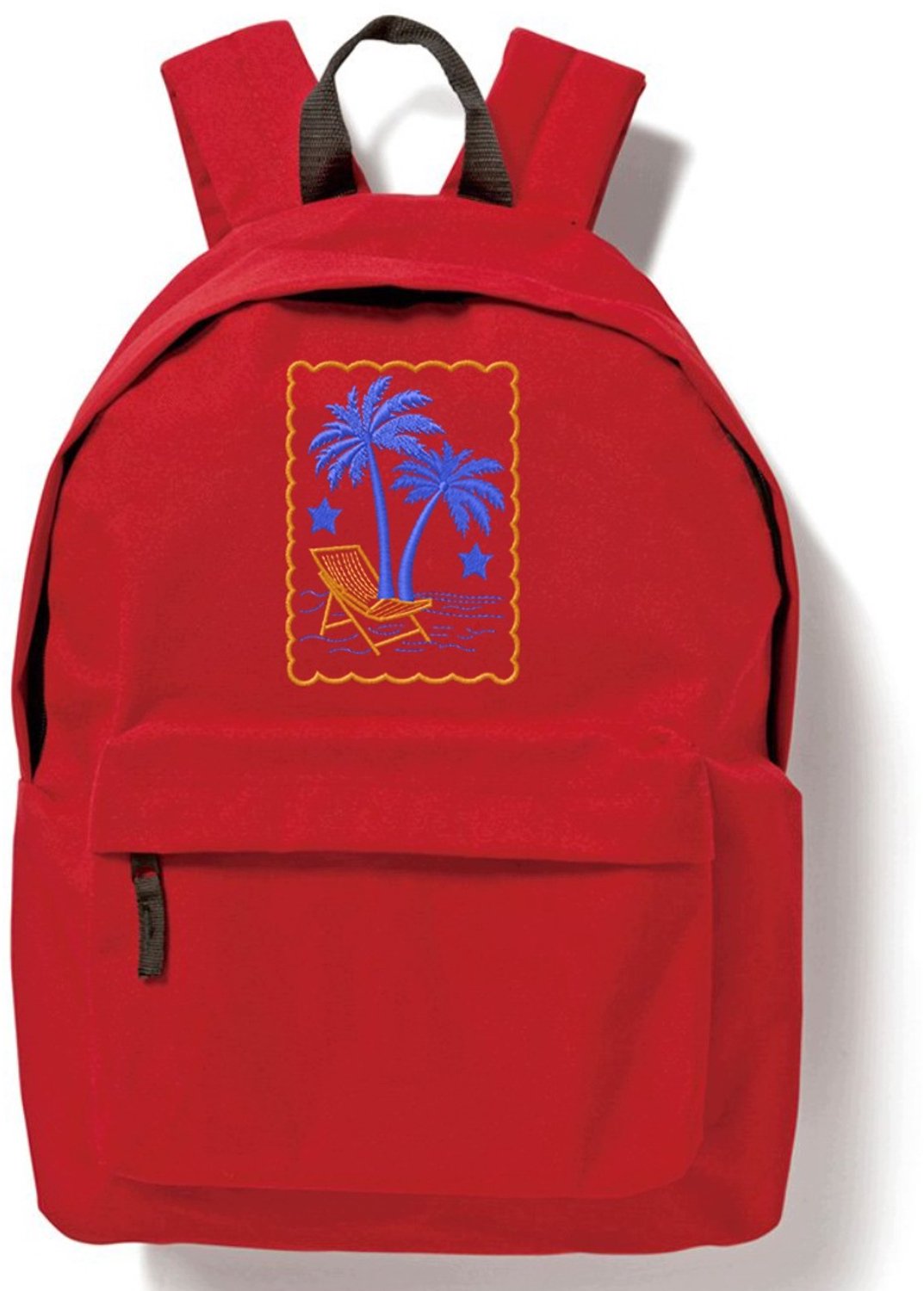 Rode Reistas 20L met Palmboom Borduurwerk - Perfect voor Vakantie