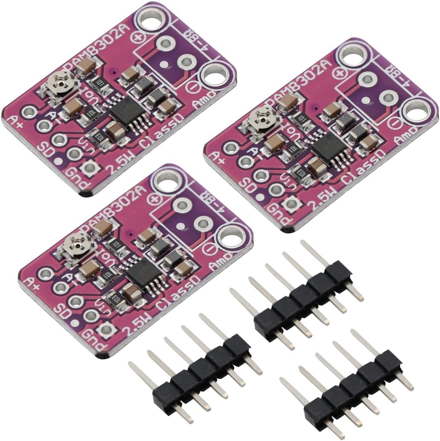 PAM8302 2,5W Mono Audioversterker Enkelkanaals Klasse D Solo Audioversterkermodule Lage THD+N-Functie Hoogwaardige - ShopVlot