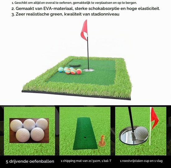 Mini Golf Oefenhulpmiddel voor Binnen en Buiten - Drijvende Putting Green voor Zwembad en Tuin van MINI — afbeelding 2