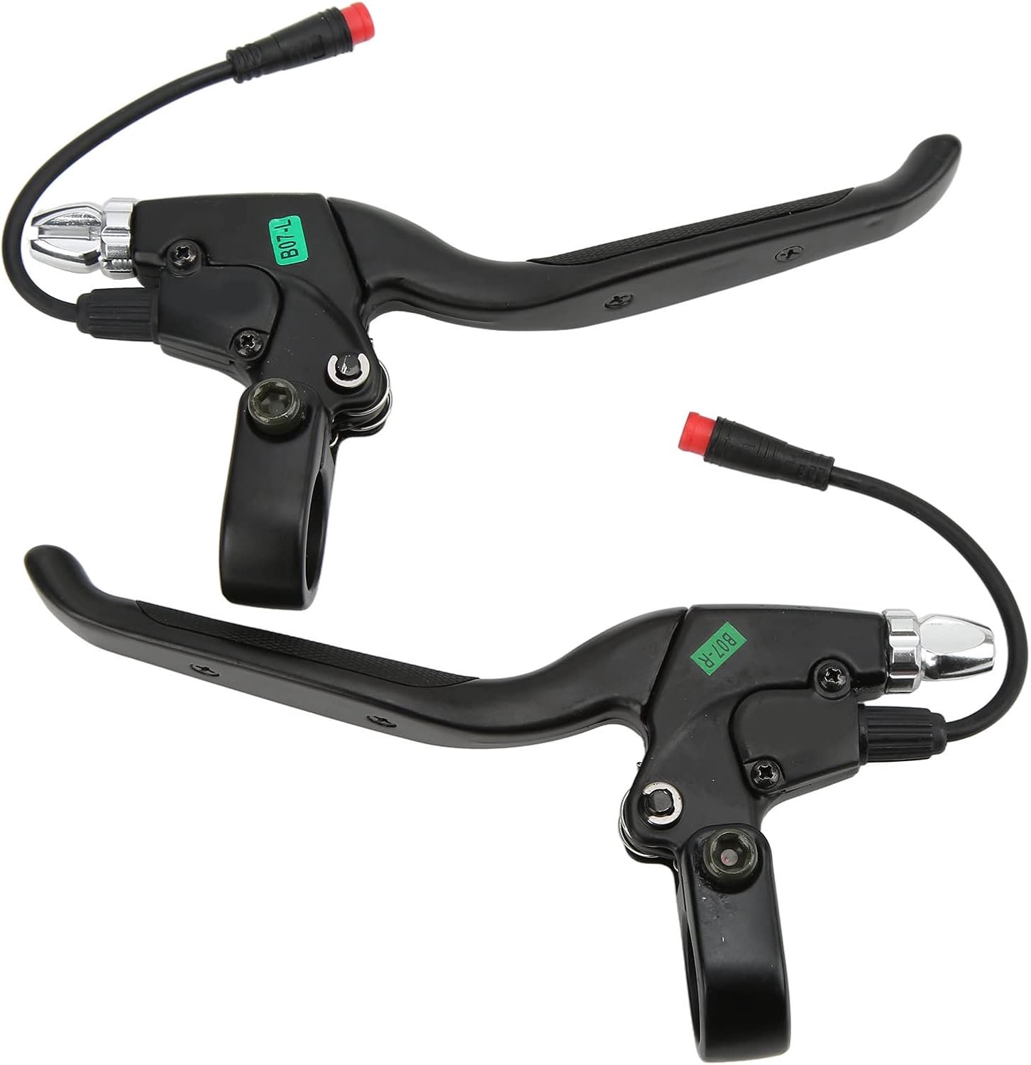 1 paar linker en rechter remhendel voor elektrische scooter, fietsremgreep gemaakt van aluminiumlegering met waterdichte 2-pins connector, reserveonderdelen voor elektrische remhendel voor