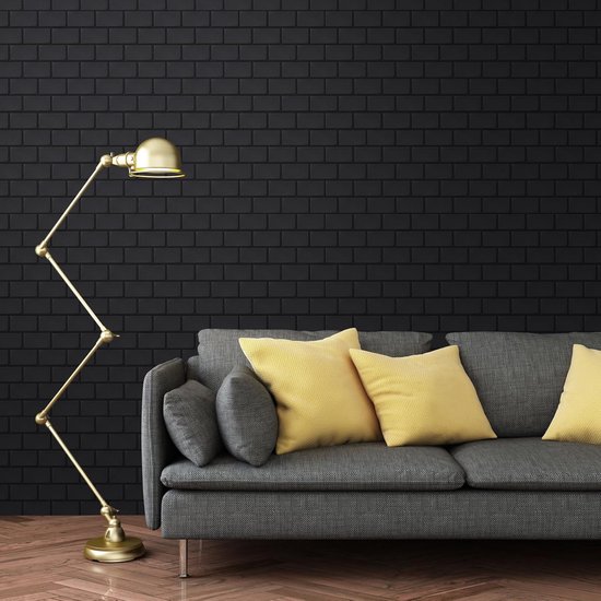 Peel and Stick wandtegels (10 vellen), 1,6 mm dikke zelfklevende wandtegels, matzwarte metrotegelstickers als achterwand voor keuken, badkamer en huisdecoratie — afbeelding 3