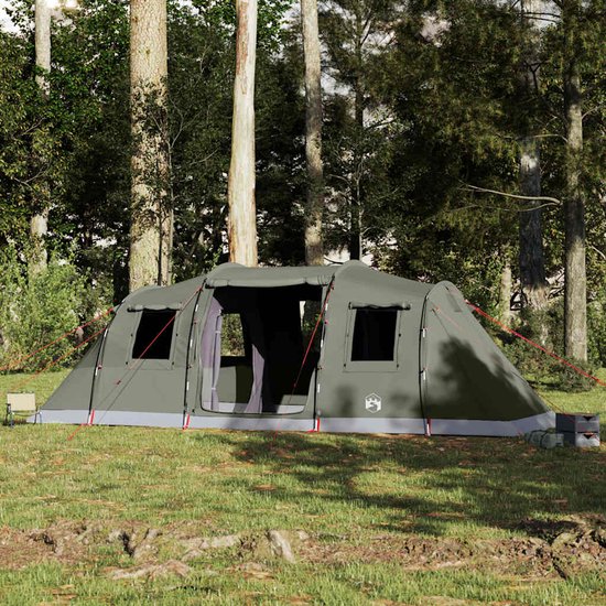vidaXL Tunneltent - 6-persoons - Waterdicht - Olijfgroen Familietent - Tunneltent - Campingtent - Buitenleven - Kampeerspullen van Vidaxl — afbeelding 3