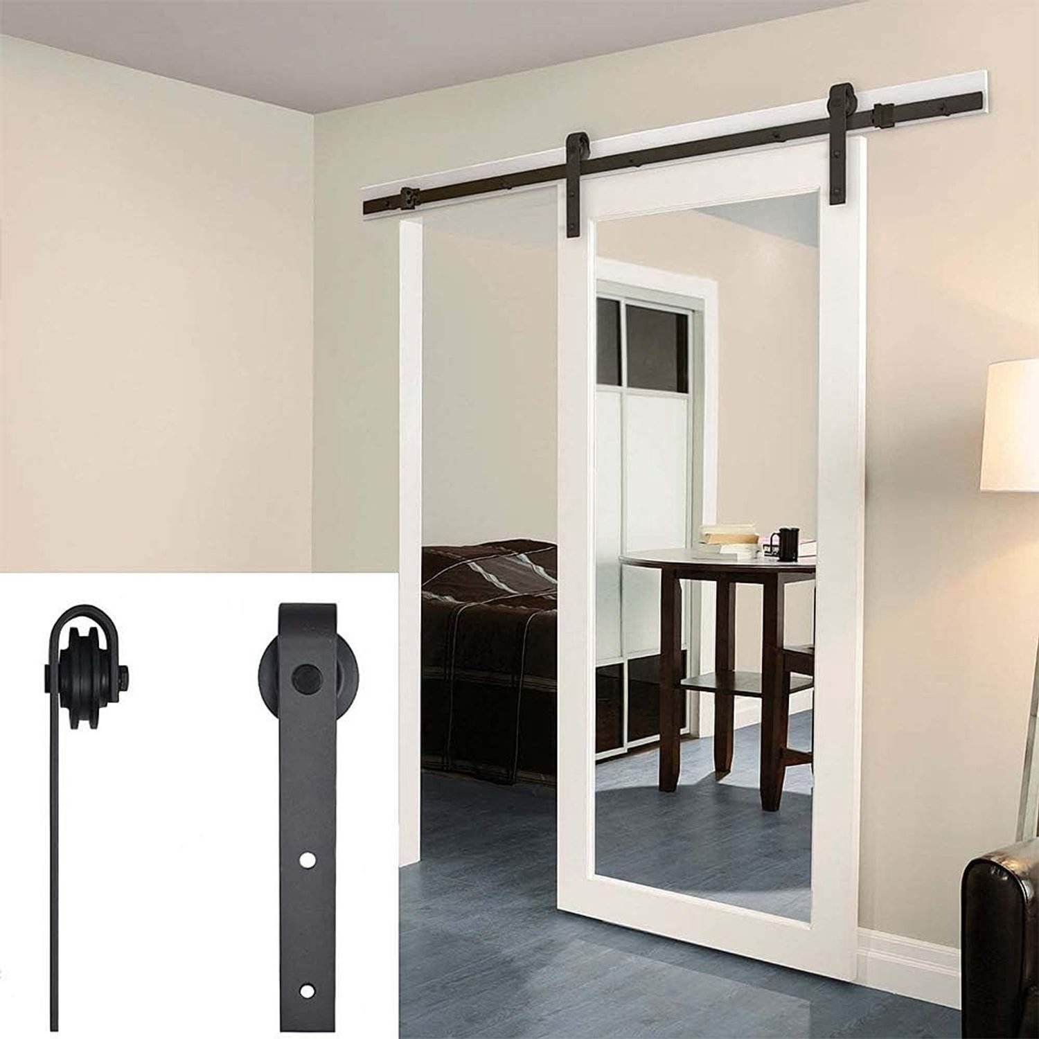 Schuur Deur Schuifbaan, voor Houten Schuifdeur Hardware Closet Set 300 cm, Plum blossom