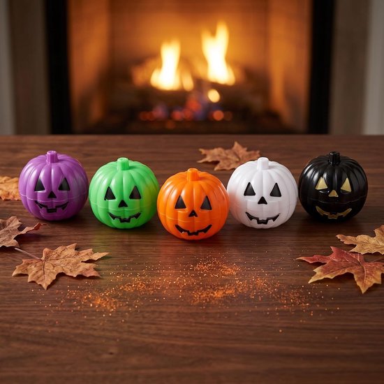 20 Stuks Mini Pompoen Candy Containers met Halloween Trick Treat Doosjes Plastic Pompoenvormige Snoepdozen voor Feestdecoratie Opbergdoosjes Mix van Kleuren Willekeurige Kleur — afbeelding 4