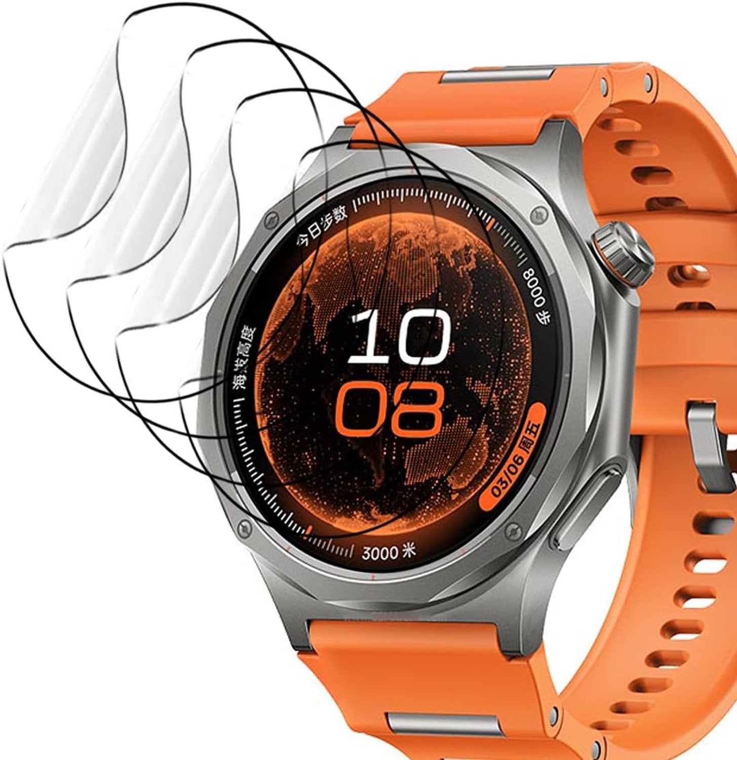 5 displaybeschermfolies voor Oppo Watch X3 1,5 inch (3,8 cm) smartwatch, transparant, flexibel, hoge resolutie - ShopVlot