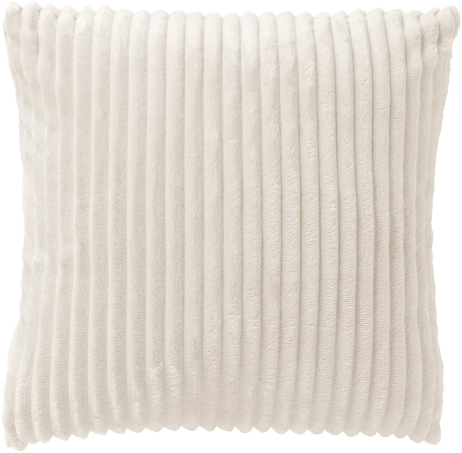 Dutch Decor MART - kussenhoes 45x45 cm - zacht ribfluweel - gerecycled - Snow White - wit - met rits - zonder binnenkussen Gebroken wit