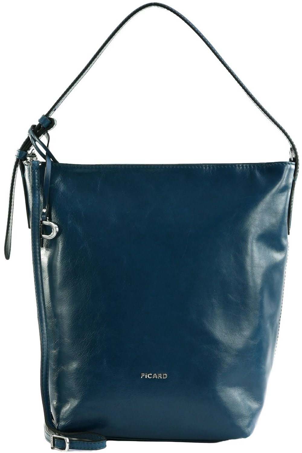 PICARD Leren schoudertas Peakline Hobo Bag Deep Ocean petrol