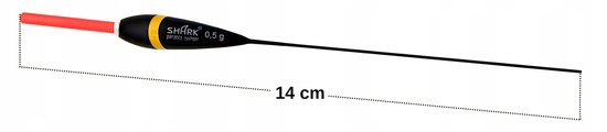 Shark Balsa Dobber 0.5g - 14cm - Hoge Kwaliteit Vissersdobber — afbeelding 3