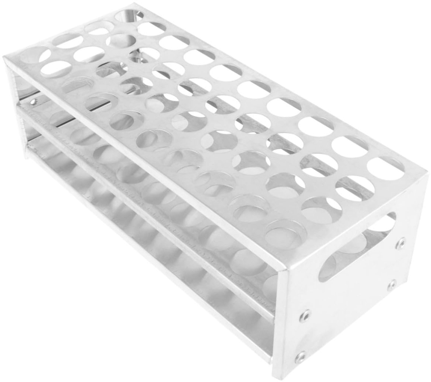 Draagbaar Aluminium Buishouder Testbuisrek voor Laboratorium School Lichtgewicht Stevig Eenvoudig Te Reinigen Geschikt voor Centrifugebuizen Opslag