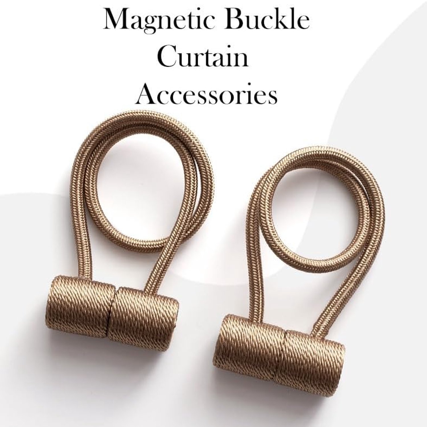 Sterke Magnetische Gordijn Tiebacks set van 2 Cilindrische Magnetische Gordijnclips van 48cm Boren Niet Nodig Grijs