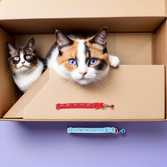 10 Stuks Verstelbare Kattenhalsband Bel Maan-ster Patroon Ademend Zacht Materiaal Reflecterend Lichtgewicht Geschikt voor Kleine Kittens Puppy S Comfortabele Pasvorm — afbeelding 5