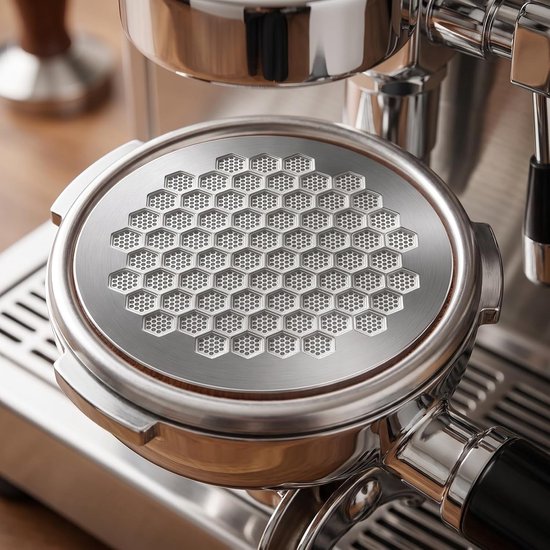 2 stuks Puck Screen 53,3 mm, herbruikbare koffiefilter van roestvrij staal, honingraatgaas, enkellaags, accessoires voor filterdeur, espressomachine — afbeelding 2