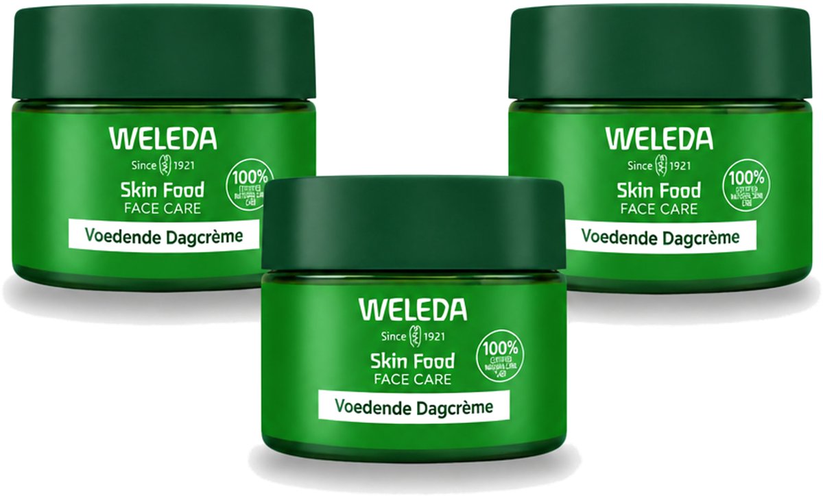 3 x WELEDA - Dagcrème Skin Food - Voedend - 40 ml - Voordeelverpakking - 3 stuks