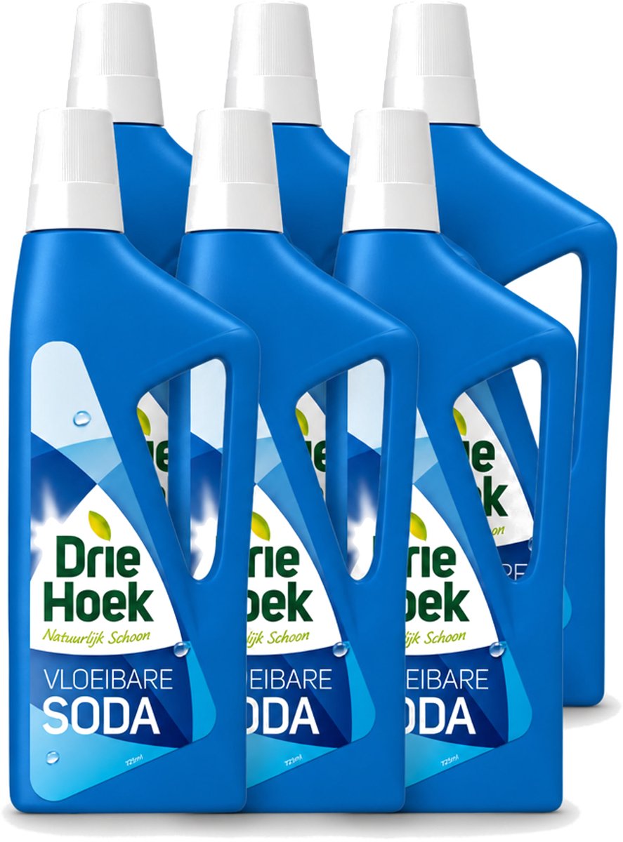 6 x Driehoek – Vloeibare Soda – 725 ml - Voordeelverpakking - 6 stuks