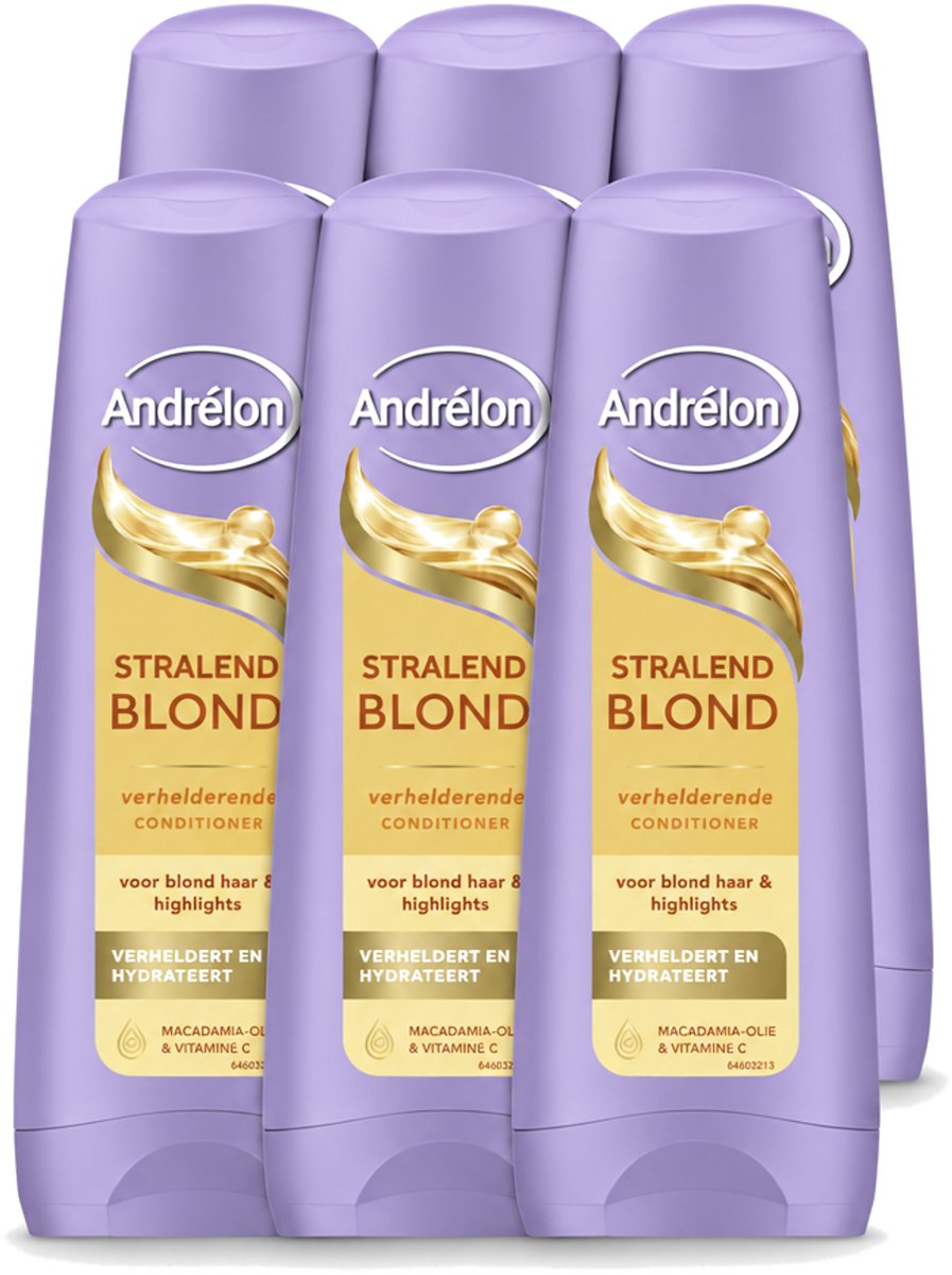 6 x Andrélon – Conditioner – Stralend Blond – 200 ml - Voordeelverpakking - 6 stuks