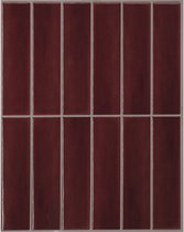 Smart Tiles Zelfklevende wandtegels voor keuken en badkamer – Morocco Bourgognerood (4 tegels, 29,02 x 22,86 cm)