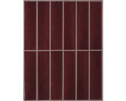 Smart Tiles Zelfklevende wandtegels voor keuken en badkamer – Morocco Bourgognerood (4 tegels, 29,02 x 22,86 cm)