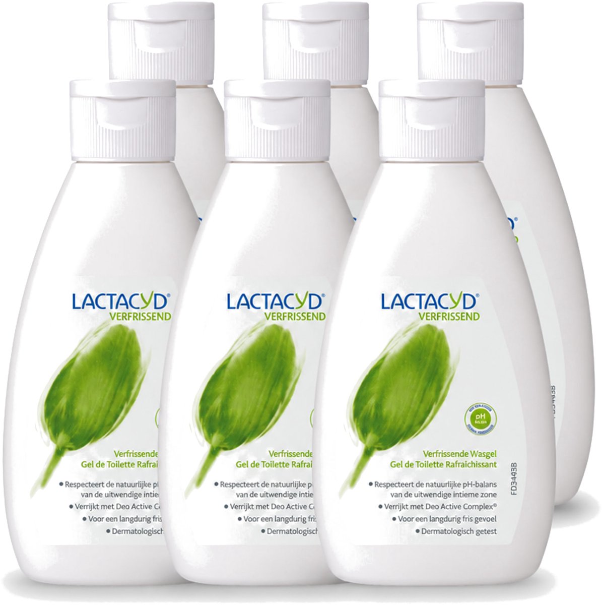 6 x Lactacyd – Verfrissende Wasgel - 200 m - Voordeelverpakking - 6 stuks