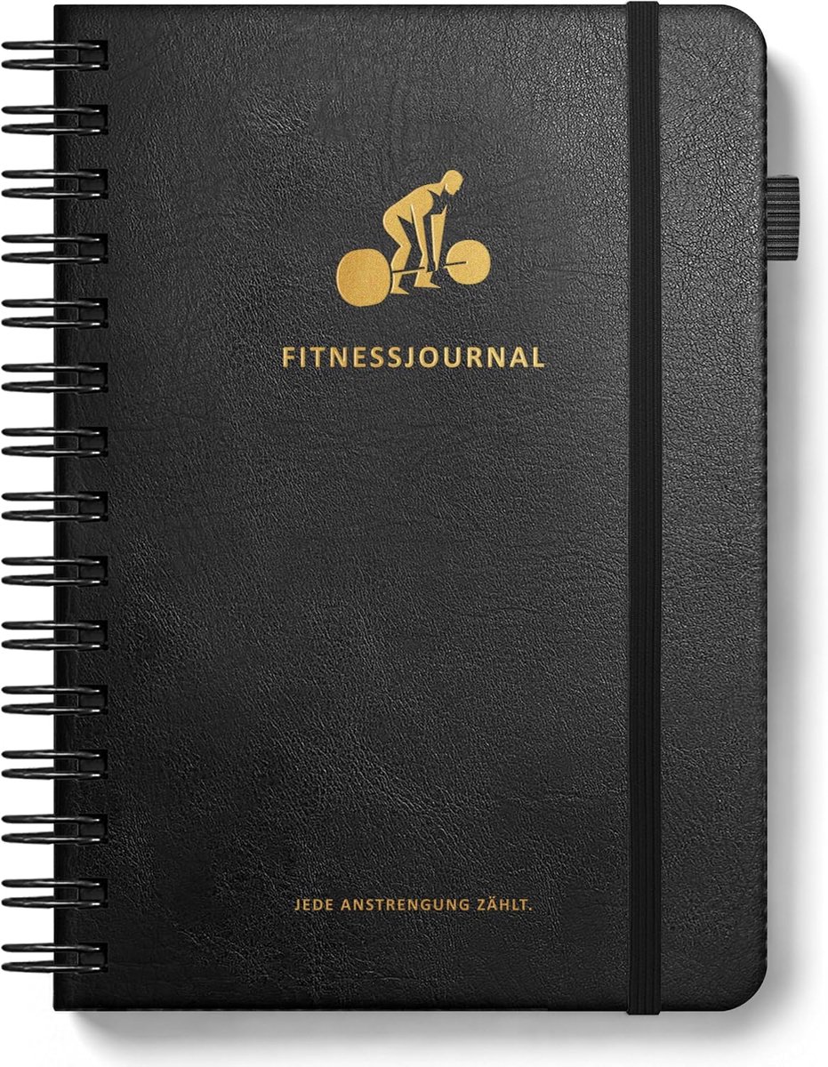 Dagboeken voor krachttraining - gouden uitvoering - versterk je motivatie - ideaal voor persoonlijke groei - ShopVlot