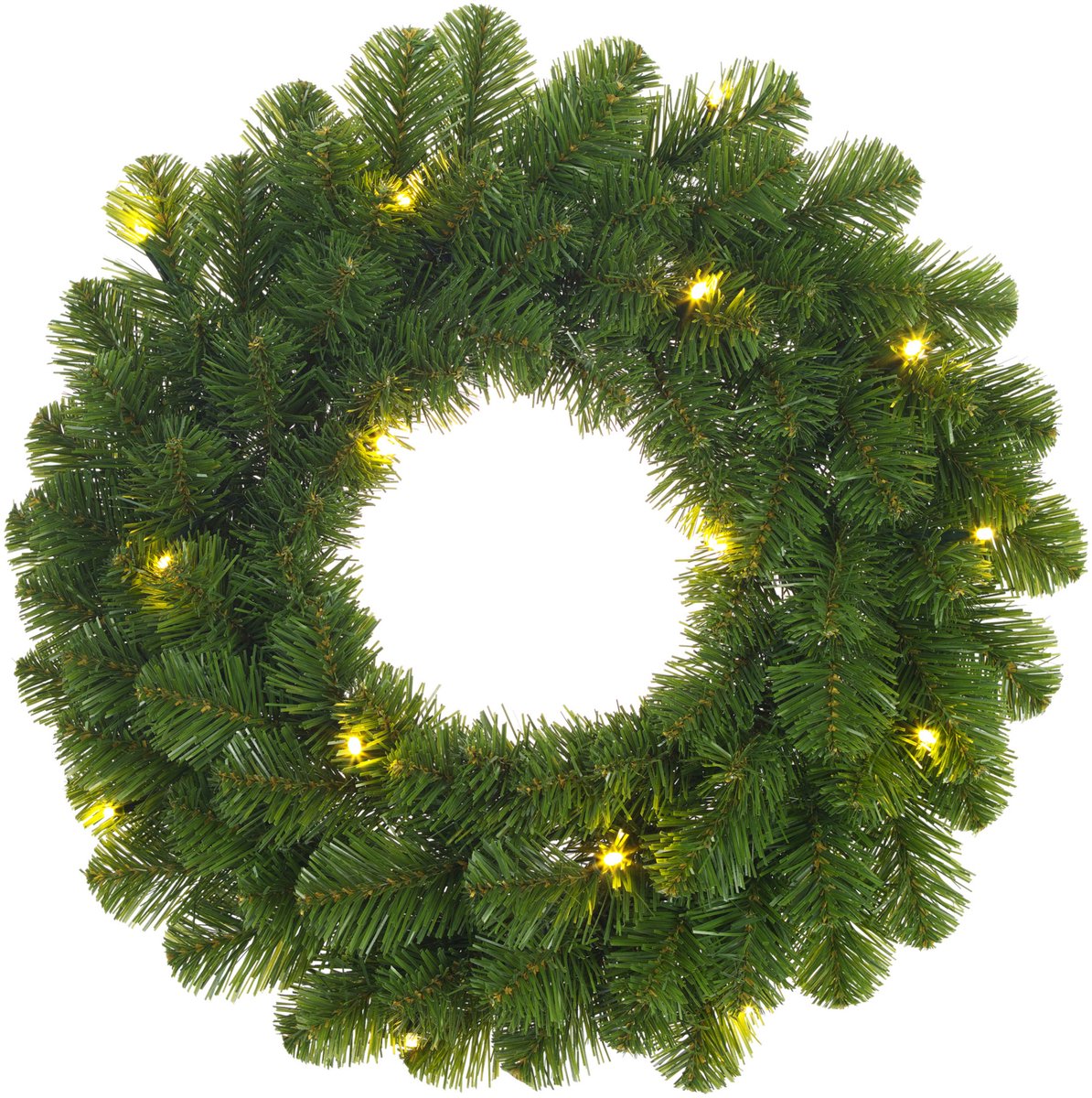 Black Box Kerstkrans - D45 cm - met LED verlichting - batterijen - deurkrans – foto 2