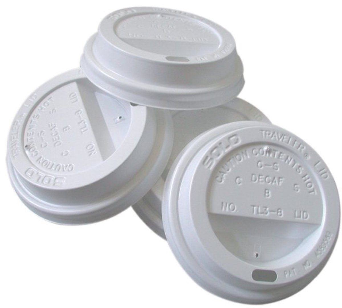 Eduscho deksels 0,3 l, polystyrol, wit, 100 stuks