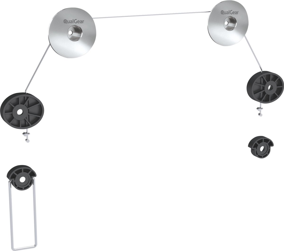 QualGear QG-TM-001 TV-muurbeugel in ophangstijl met ultralaag profiel voor de meeste 37 tot 70-inch tv's en monitoren - ShopVlot