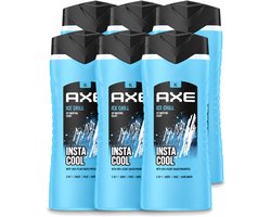 6 x Axe XL - 3-in-1 Douchegel - Ice Chill - Icy Menthol - Insta Cool - 400 ml - Voordeelverpakking - 6 stuks