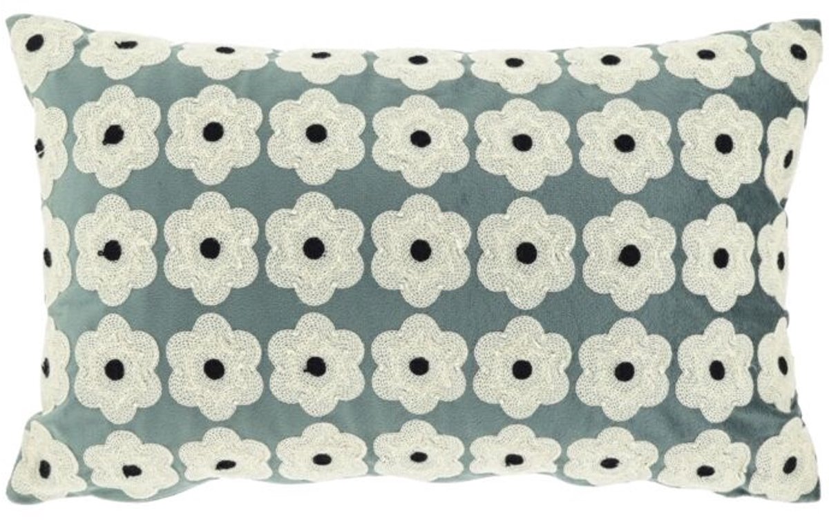 Unique Living Sierkussen Mona - Beach Blue - 30x50cm Blauw