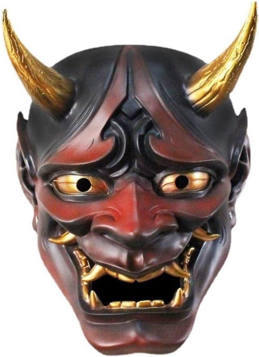 Demonisch Samurai Herenmasker voor Halloween Cosplay - Perfect voor Feestjes en Theatrale Optredens