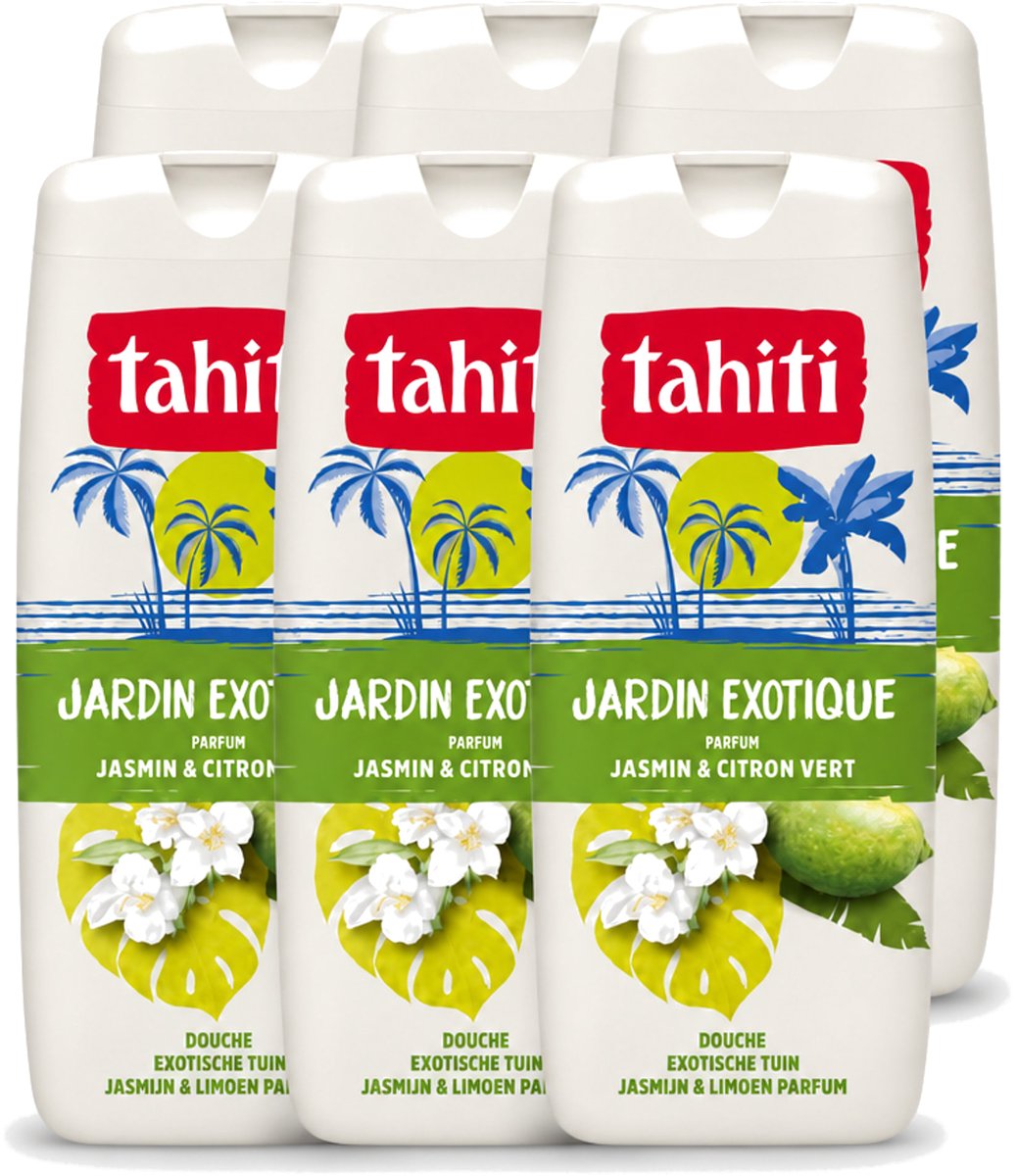 6 x Tahiti – Douchegel – Exotische Tuin Jasmijn & Limoen - 315 ml - Voordeelverpakking - 6 stuks