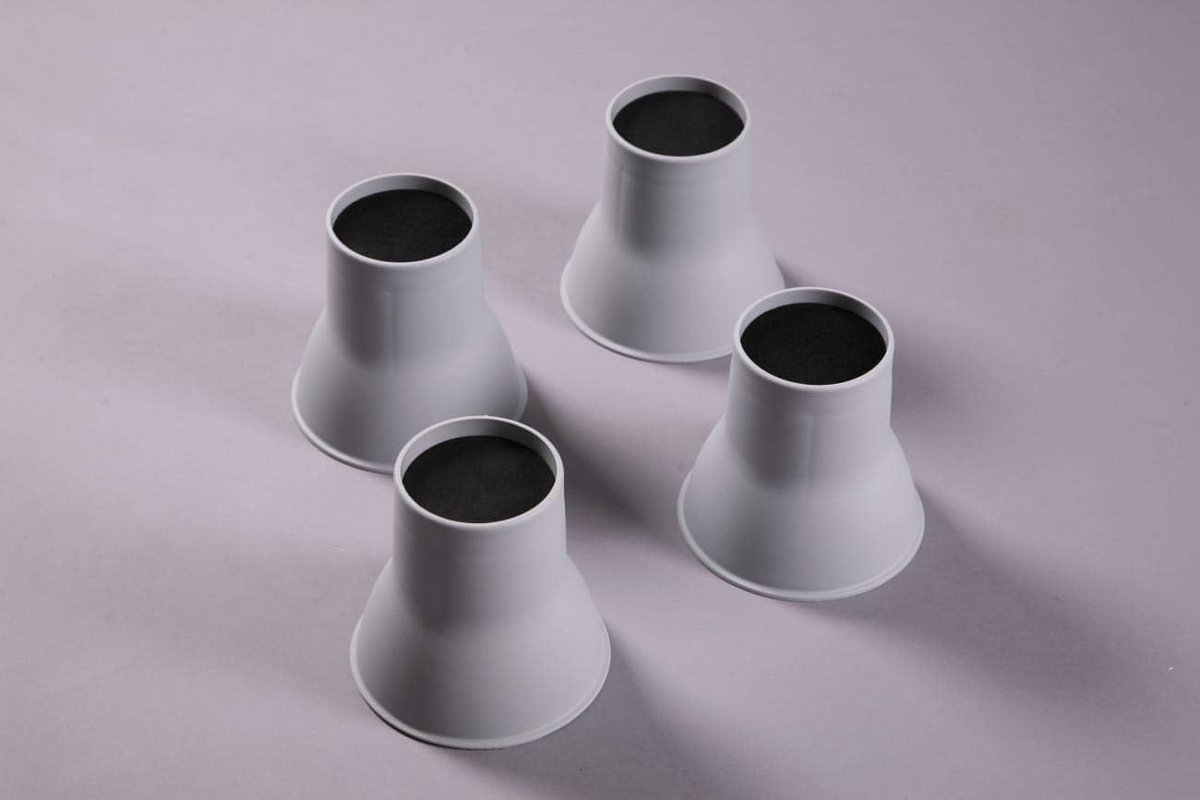 Verhogingen voor bed en stoel - 4 stuks - kunststof - 9 cm hoogte - verhoogt zit- en ligcomfort - Luxento
