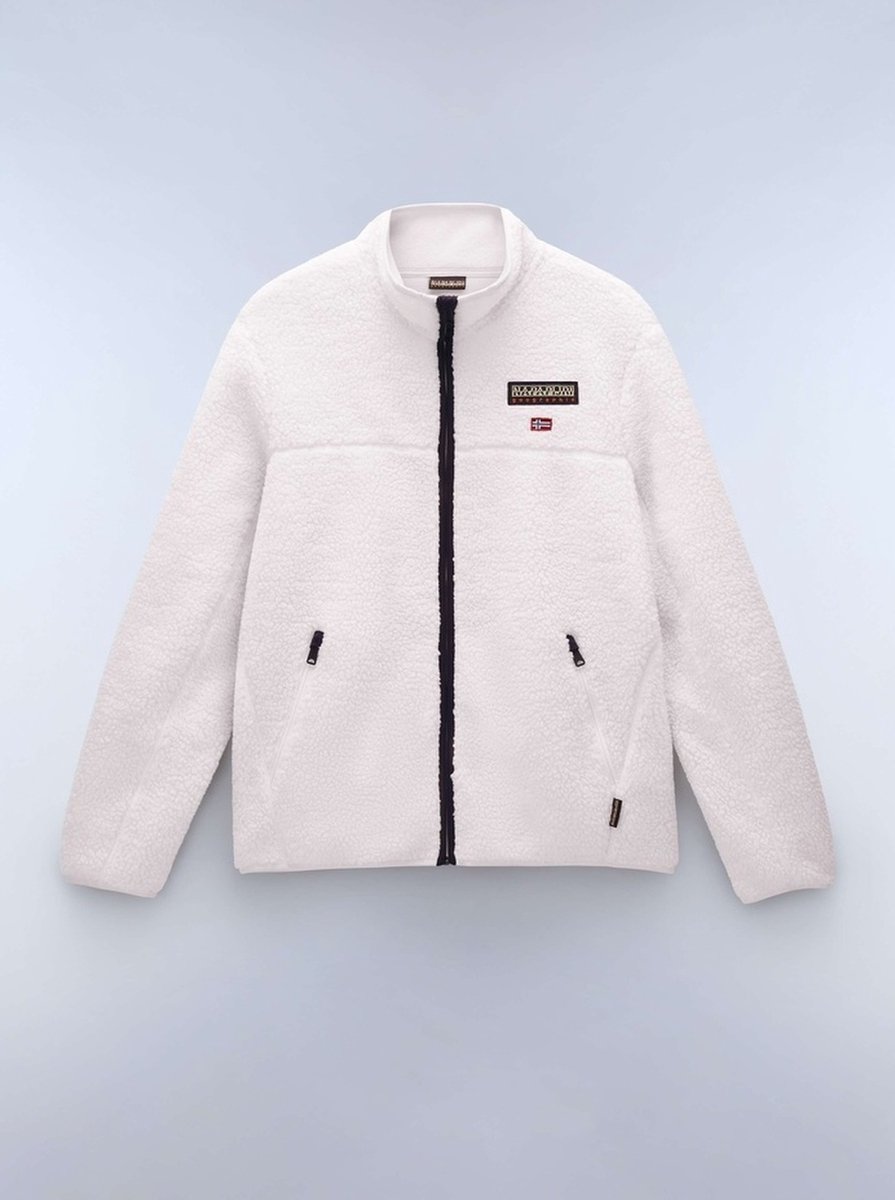 Borg ZipUp Fleece Jacket - White