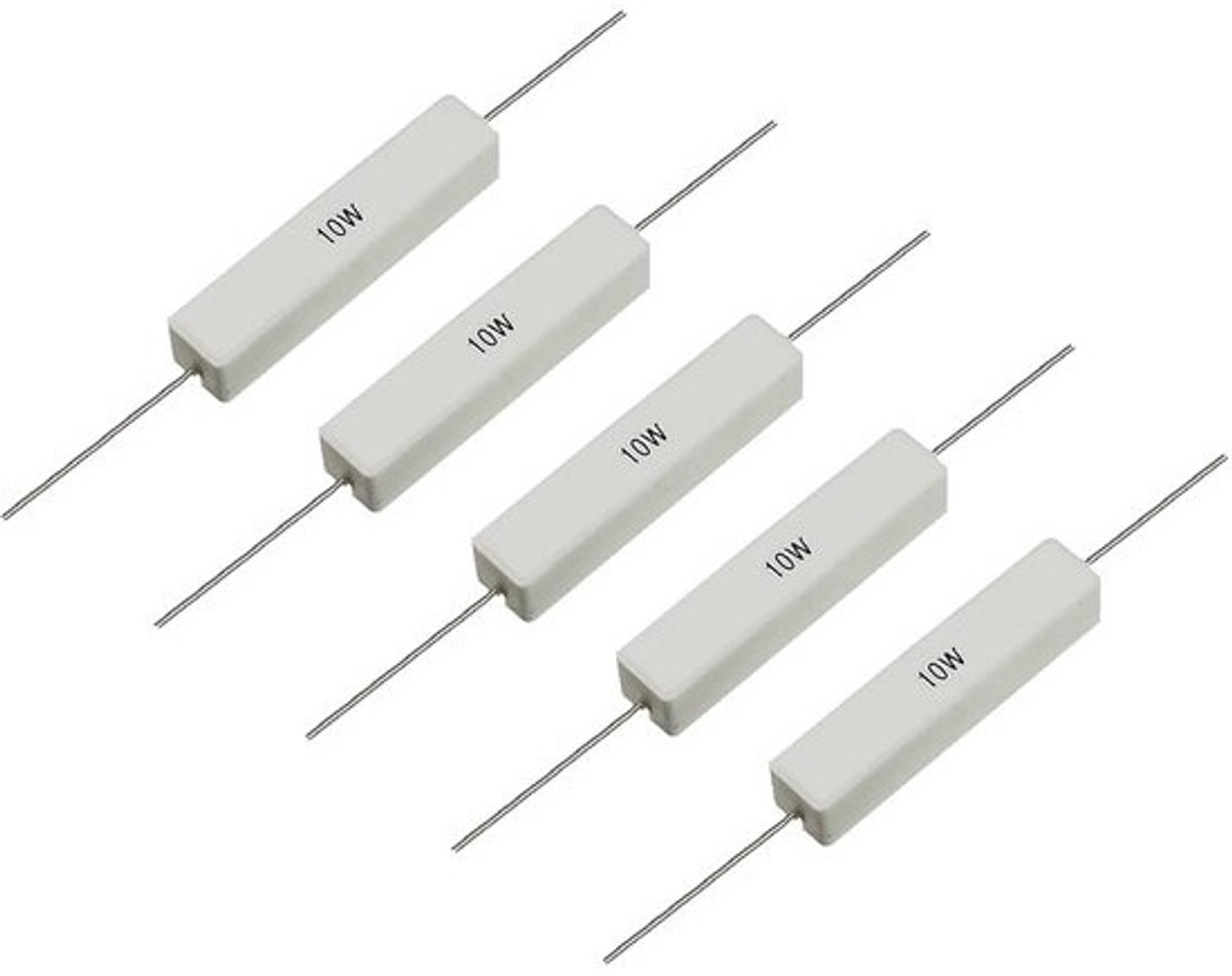 Keramische weerstand - Componentweerstand - Voor elektronicaprojecten - 10 watt vermogen - 12 ohm