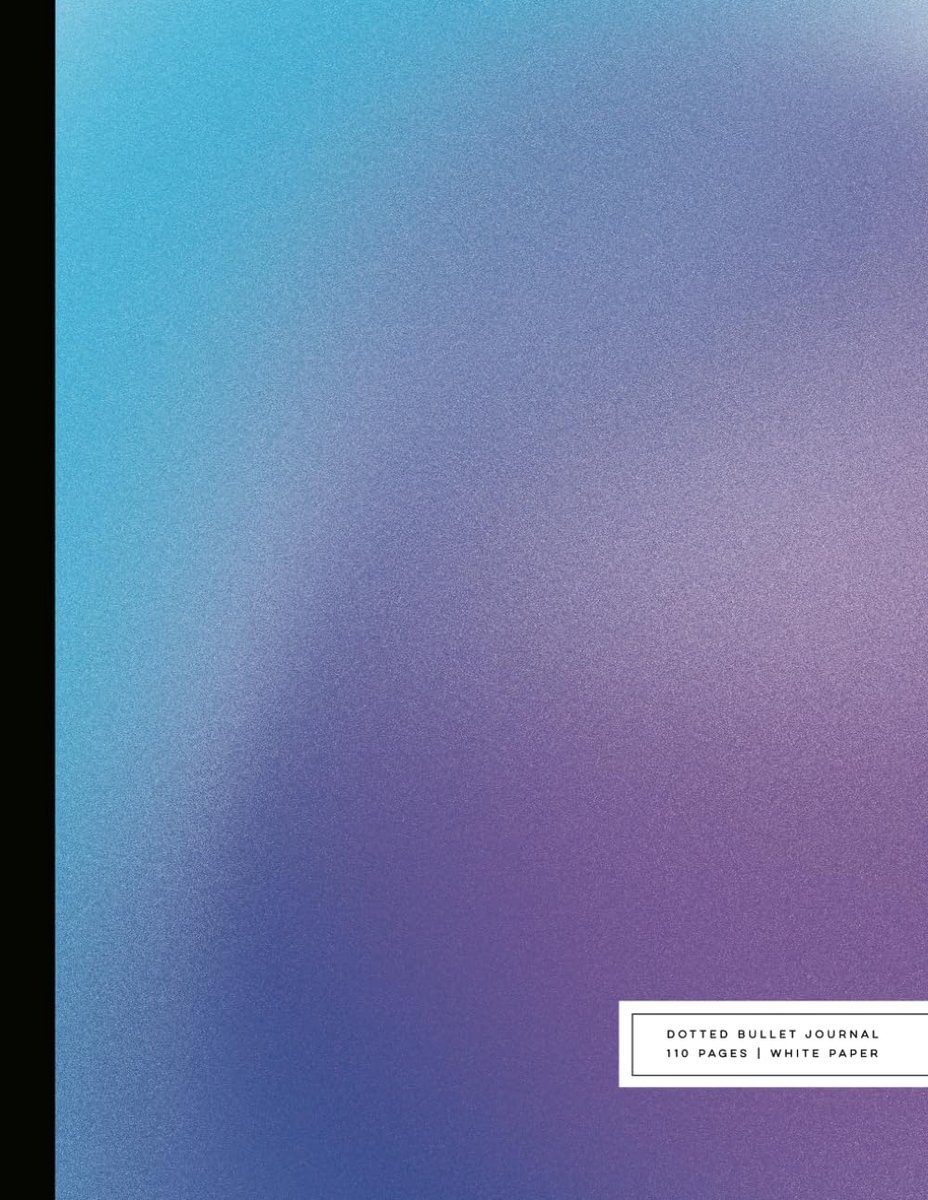 Bullet Journal with Blue and Purple Pop Gradient: 8.5"x11", 110 Pages with 5mm Grey Dots for Creating Your Custom Note - ShopVlot