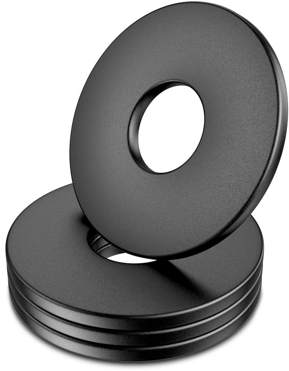 HOLMOL M6 sluitringen, 30 stuks, zwart, M6 x 18 mm, carrosserieschijven, 304 sluitringen roestvrij staal A2 V2A - ShopVlot