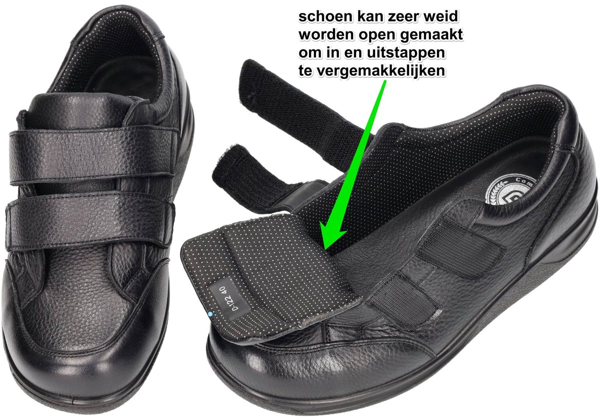G-comfort -Heren - zwart - geklede lage schoenen - maat 45