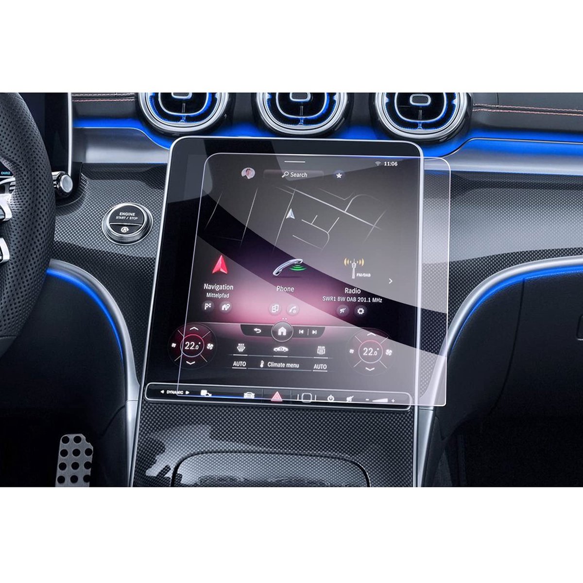 GAFAT Compatibel met Mercedes Benz C-klasse W206 / GLC X254 2025 2026-2023 11,9" Navigatiebeschermfolie, C Class W206 - ShopVlot
