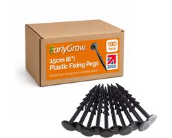 EarlyGrow Kunststof tuingrondharingen UV-gestabiliseerd, BPA-vrij, rot 100 stuks - ShopVlot